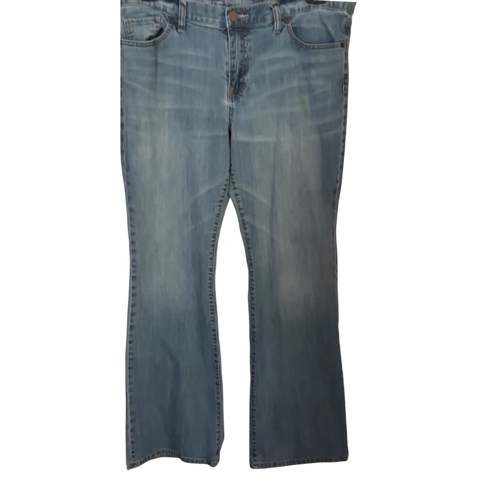 NY&C New York & Company Women's Low Rise Flare Jeans Size 14 Denim Blue Bootcut